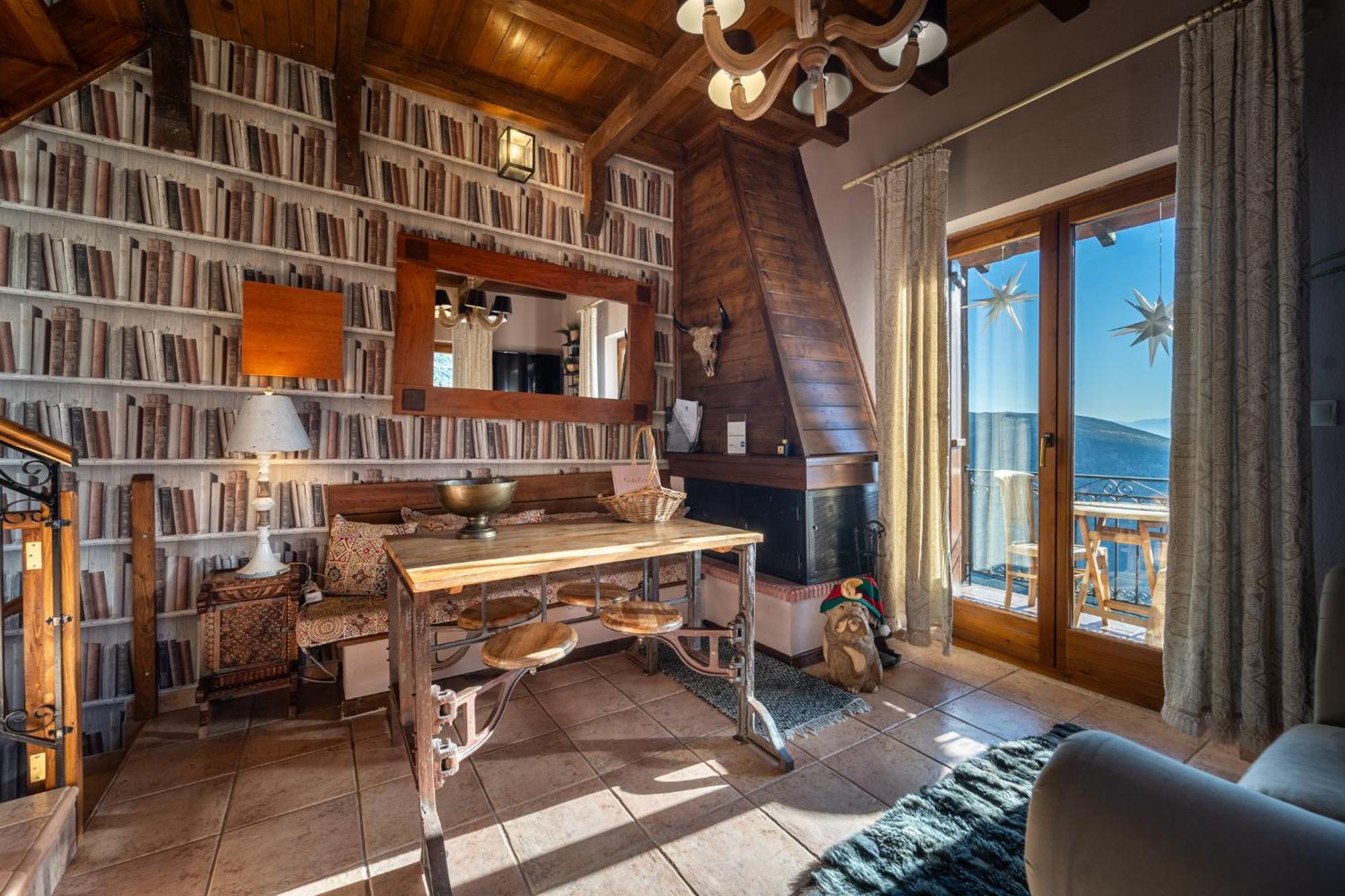 Rock Dandy Deluxe Chalet In Arachova - Delphi, Sauna, Prv Parking, Amazing View المظهر الخارجي الصورة